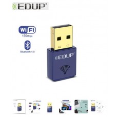 EDUP Mini WiFi adaptörü 150Mbps WiFi kablosuz ağ kartı Bluetooth4.0 USB2.0 WiFi